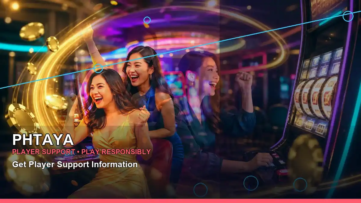 PHTAYA duo online slot concept featuring an adult Filipina casino host in a right-diagonal composition